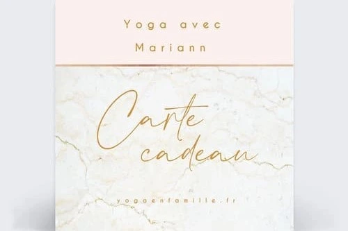 Carte cadeau yoga avec Mariann